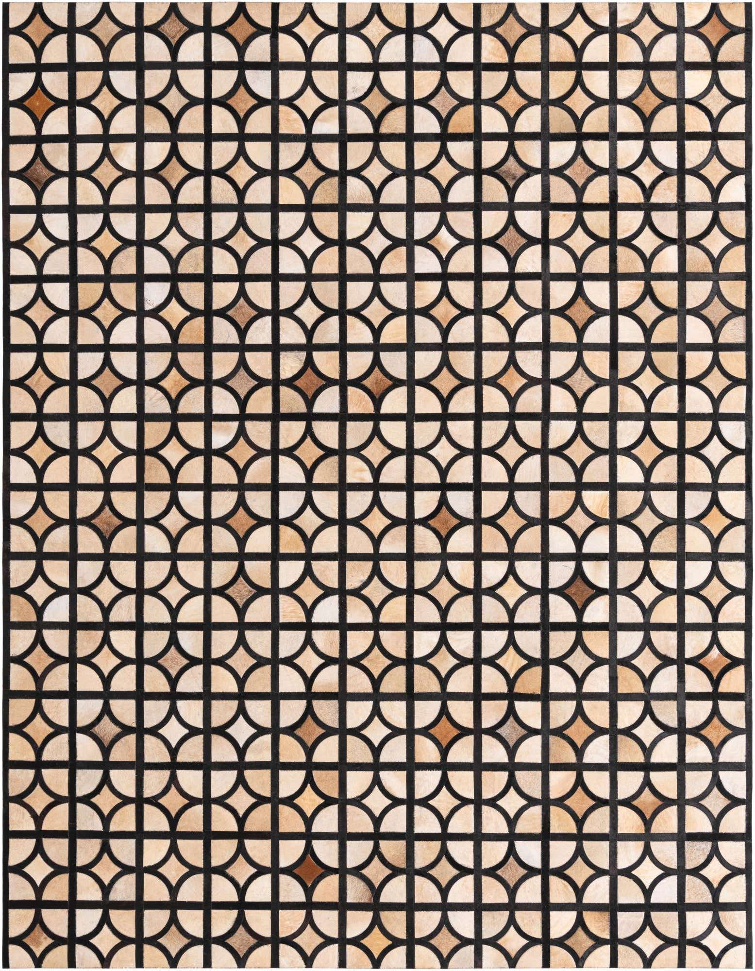 8' 2 x 10' Cowhide Leather Rug