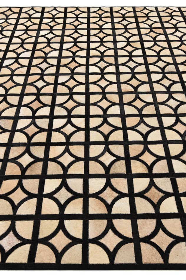 Detail image of 8' 2 x 10' Cowhide Leather Rug