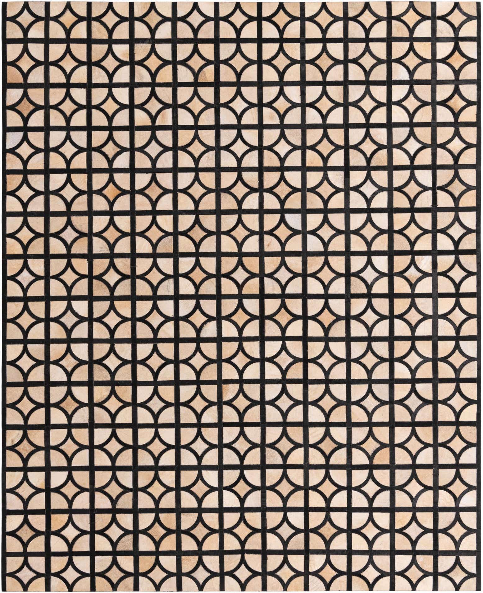 8' 2 x 10' Cowhide Leather Rug