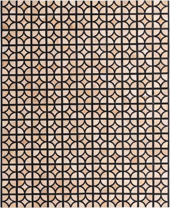 8' 2 x 10' Cowhide Leather Rug