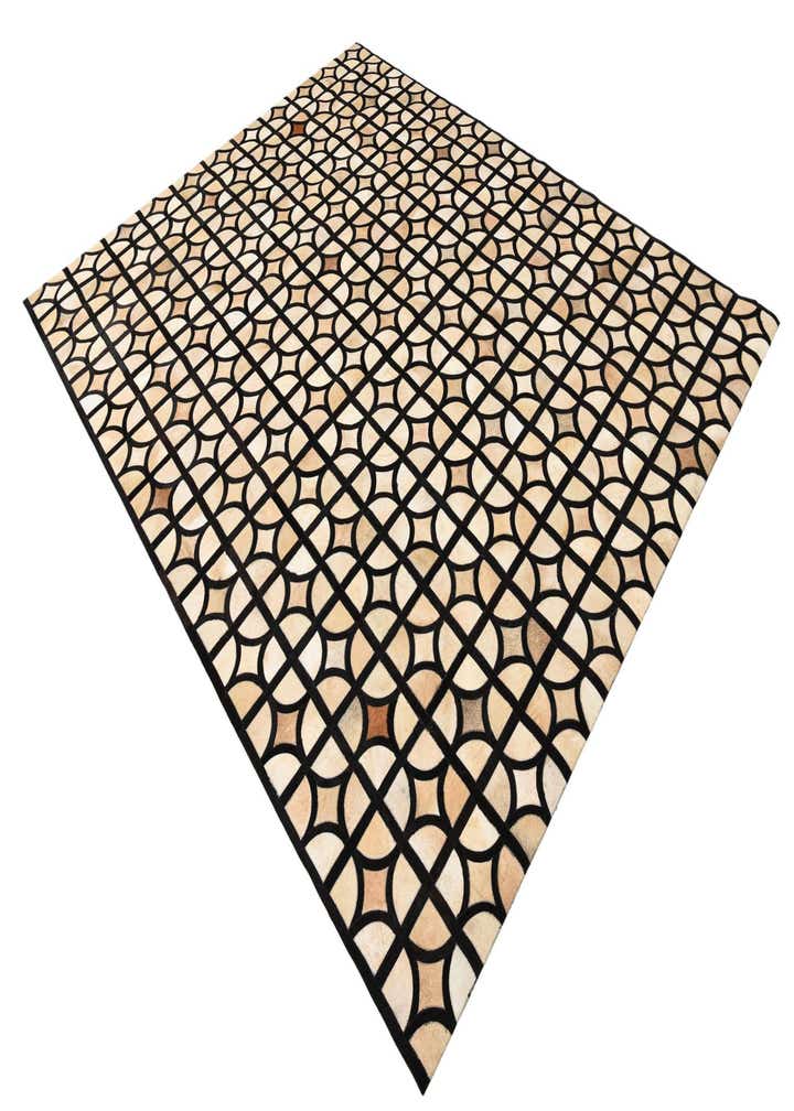 8' 1 x 10' Cowhide Leather Rug