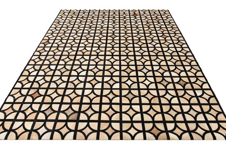 Detail image of 8' 1 x 10' Cowhide Leather Rug