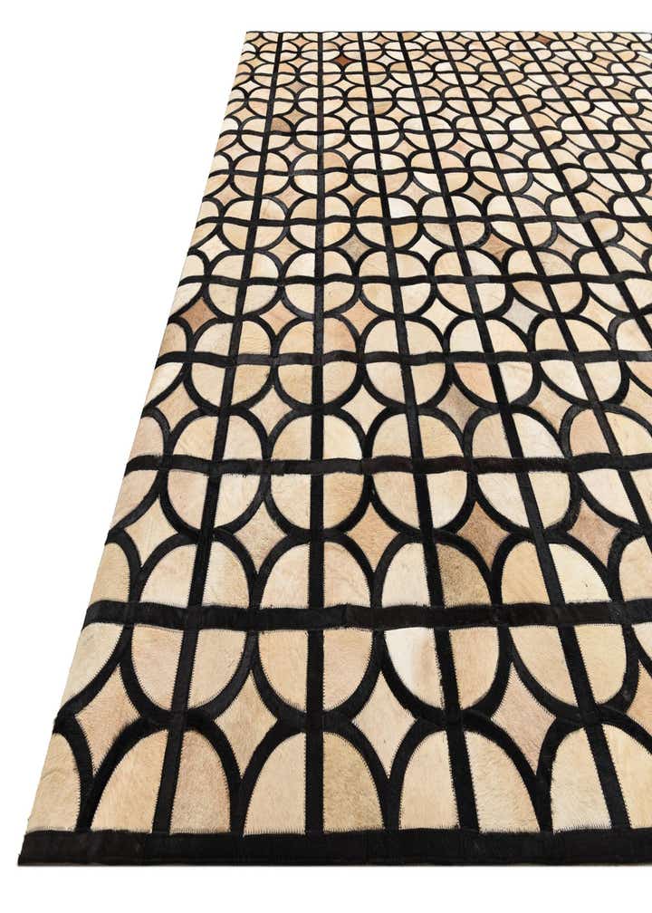 8' 1 x 10' Cowhide Leather Rug