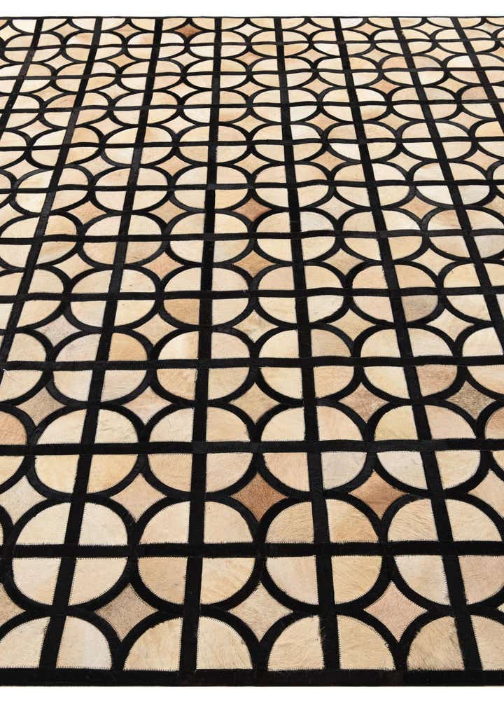 8' 1 x 10' Cowhide Leather Rug