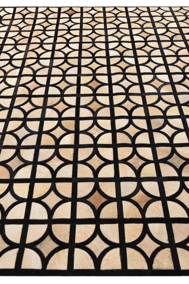 Detail image of 8' 1 x 10' Cowhide Leather Rug