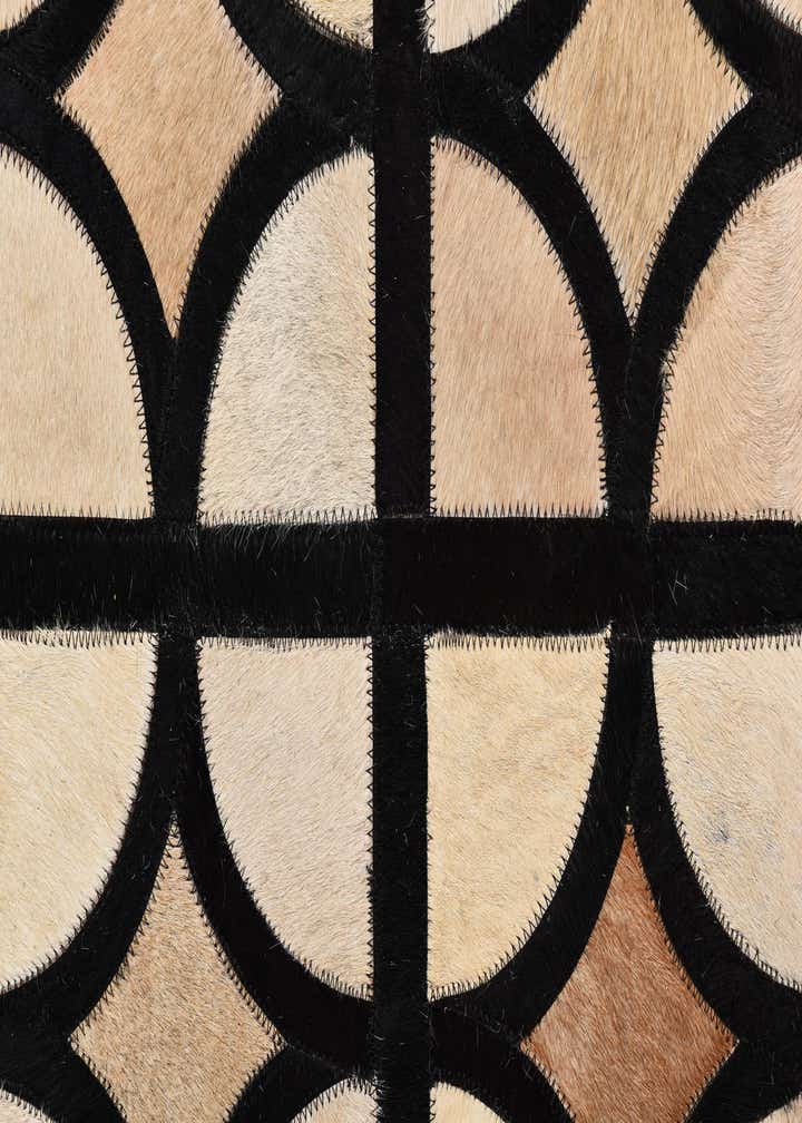 8' 1 x 10' Cowhide Leather Rug