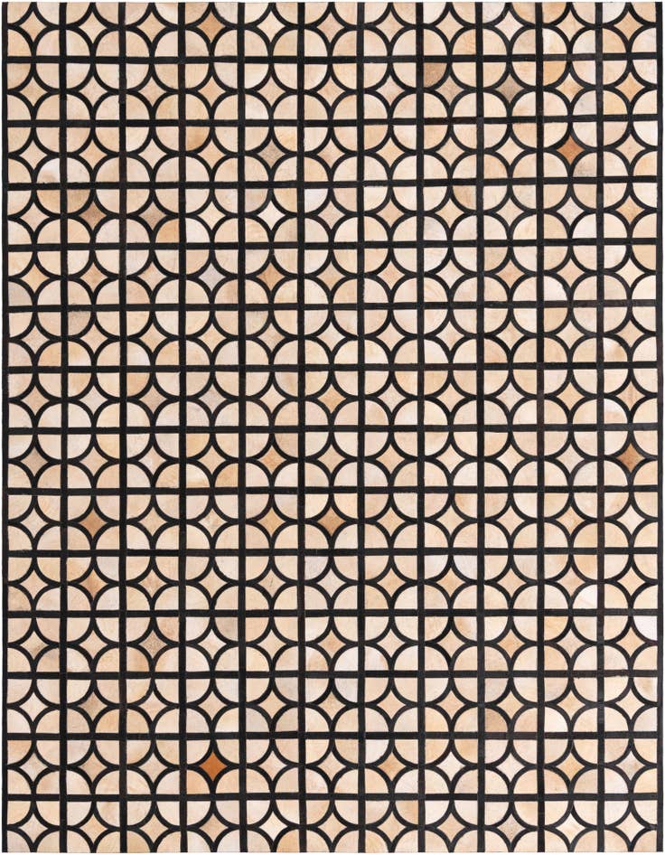 Detail image of 8' 1 x 10' Cowhide Leather Rug