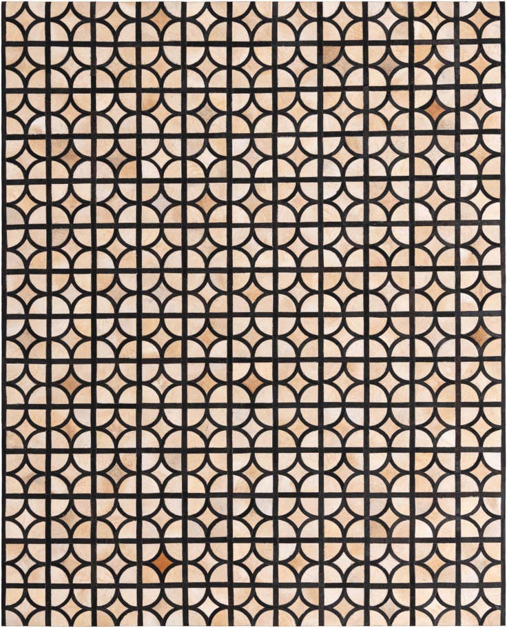 Detail image of 8' 1 x 10' Cowhide Leather Rug