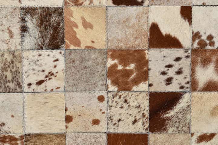 8' x 10' Cowhide Leather Rug