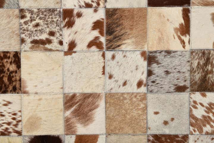 8' x 10' Cowhide Leather Rug
