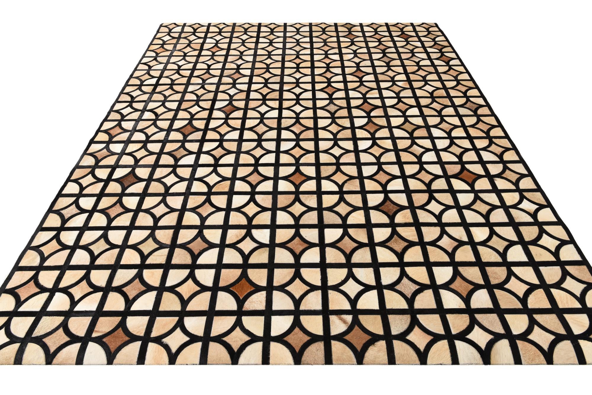 8' x 10' Cowhide Leather Rug