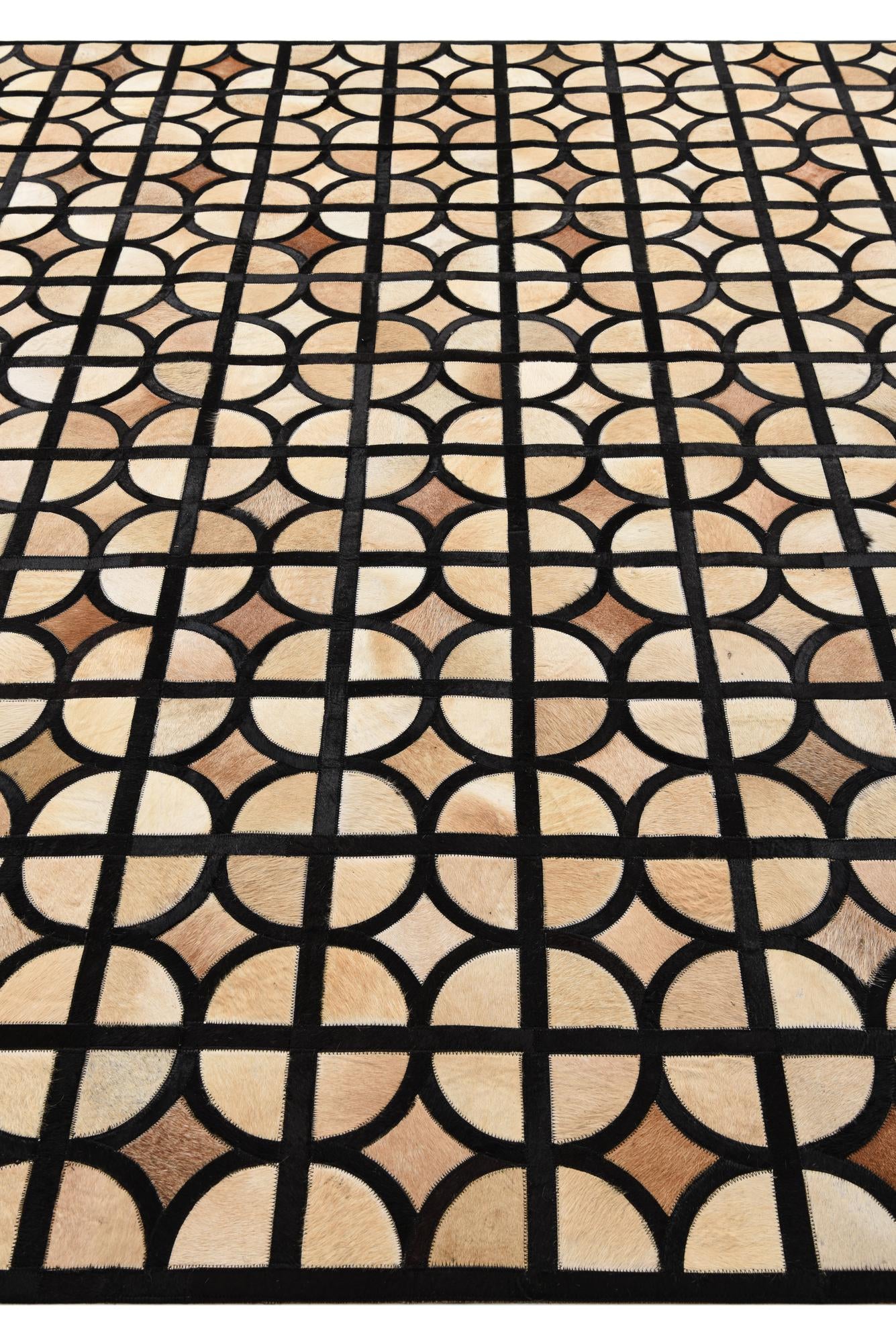 8' x 10' Cowhide Leather Rug