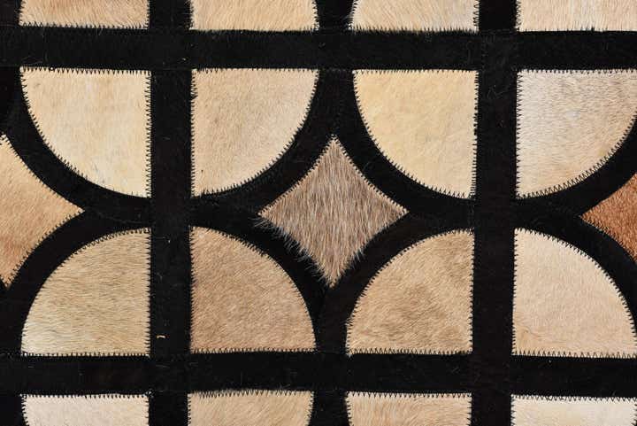 8' x 10' Cowhide Leather Rug