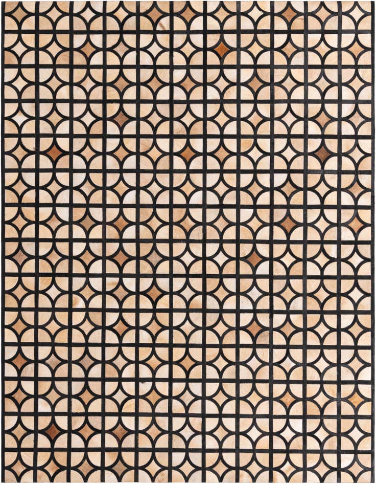 Detail image of 8' x 10' Cowhide Leather Rug