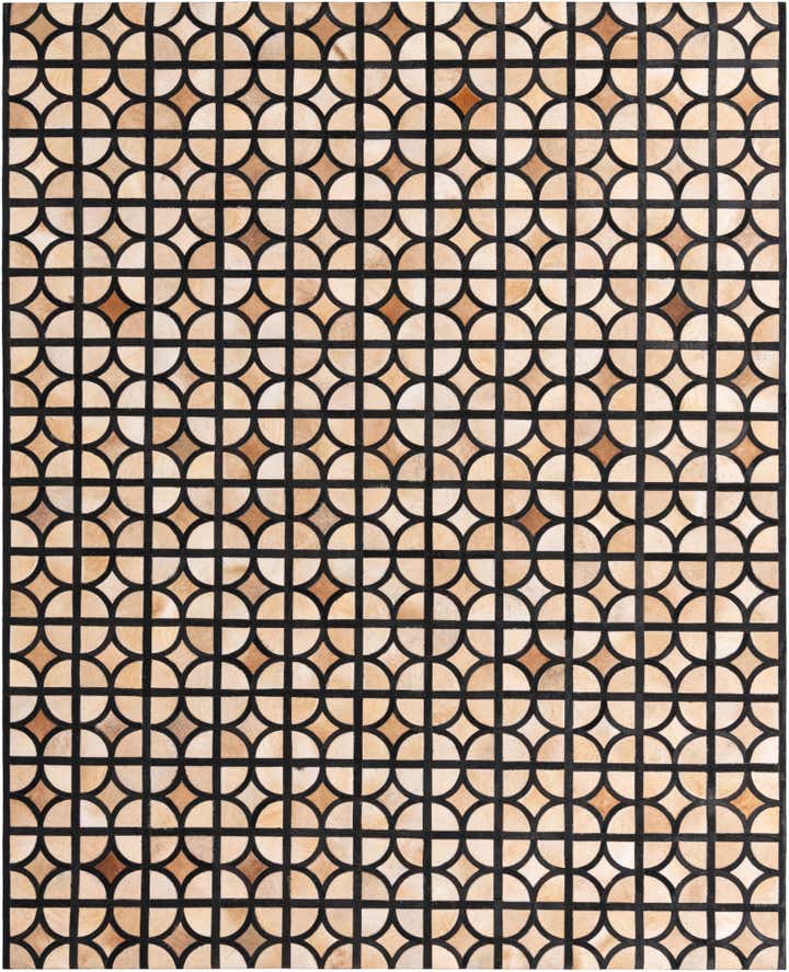 8' x 10' Cowhide Leather Rug