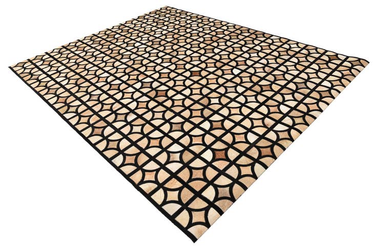 Detail image of 8' 1 x 10' Cowhide Leather Rug