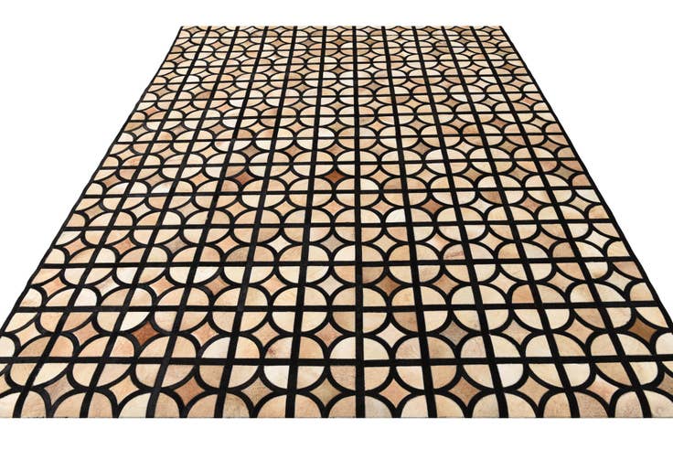 Detail image of 8' 1 x 10' Cowhide Leather Rug