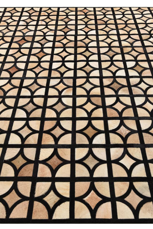 Detail image of 8' 1 x 10' Cowhide Leather Rug