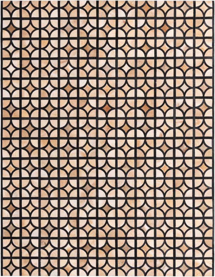 Detail image of 8' 1 x 10' Cowhide Leather Rug