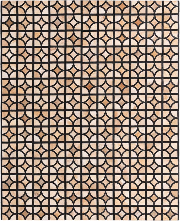 Detail image of 8' 1 x 10' Cowhide Leather Rug