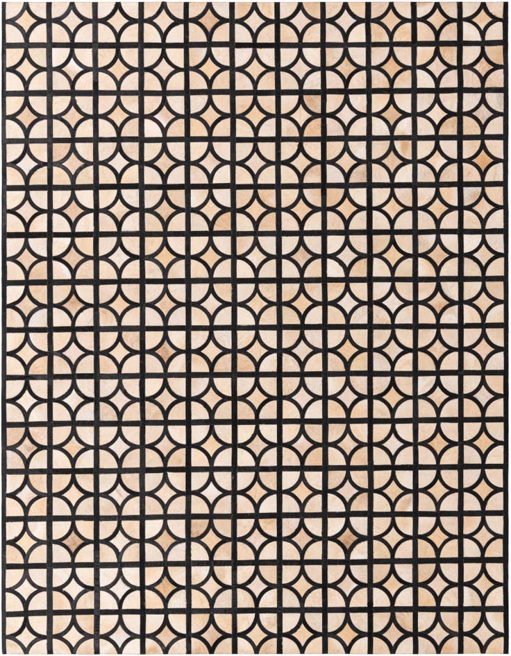 Detail image of 8' 1 x 10' Cowhide Leather Rug