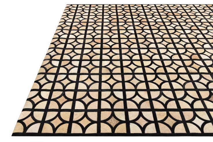 Detail image of 8' 1 x 10' Cowhide Leather Rug