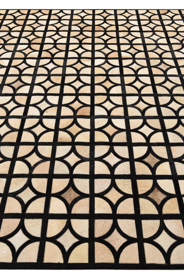 Detail image of 8' 1 x 10' Cowhide Leather Rug