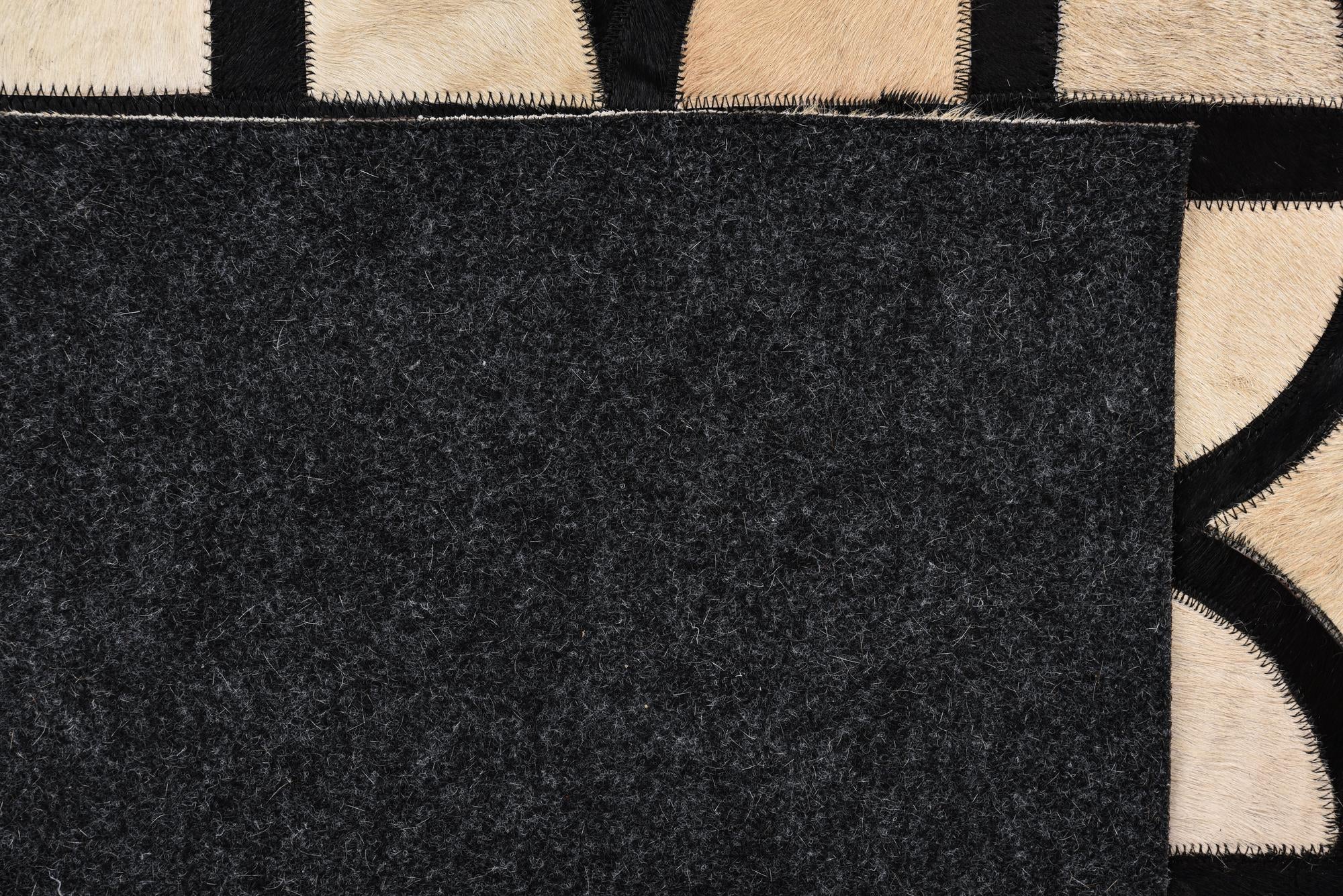 8' 1 x 10' Cowhide Leather Rug