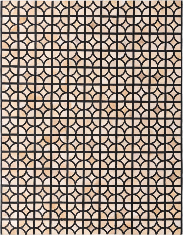 Detail image of 8' 1 x 10' Cowhide Leather Rug