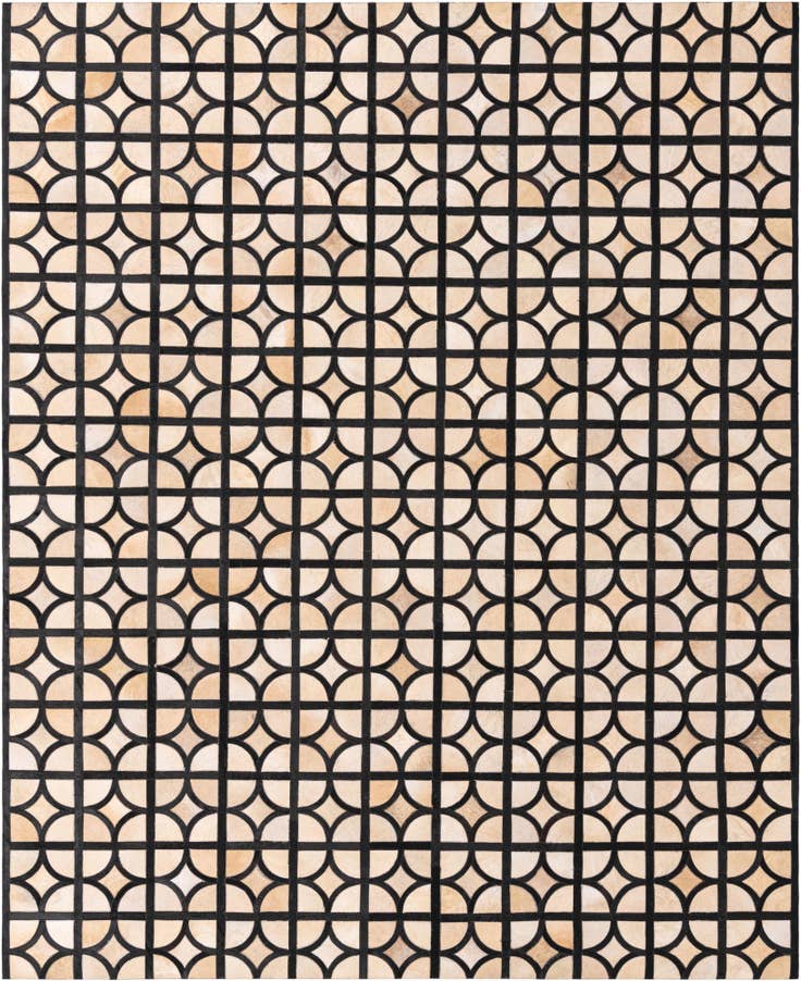 Detail image of 8' 1 x 10' Cowhide Leather Rug