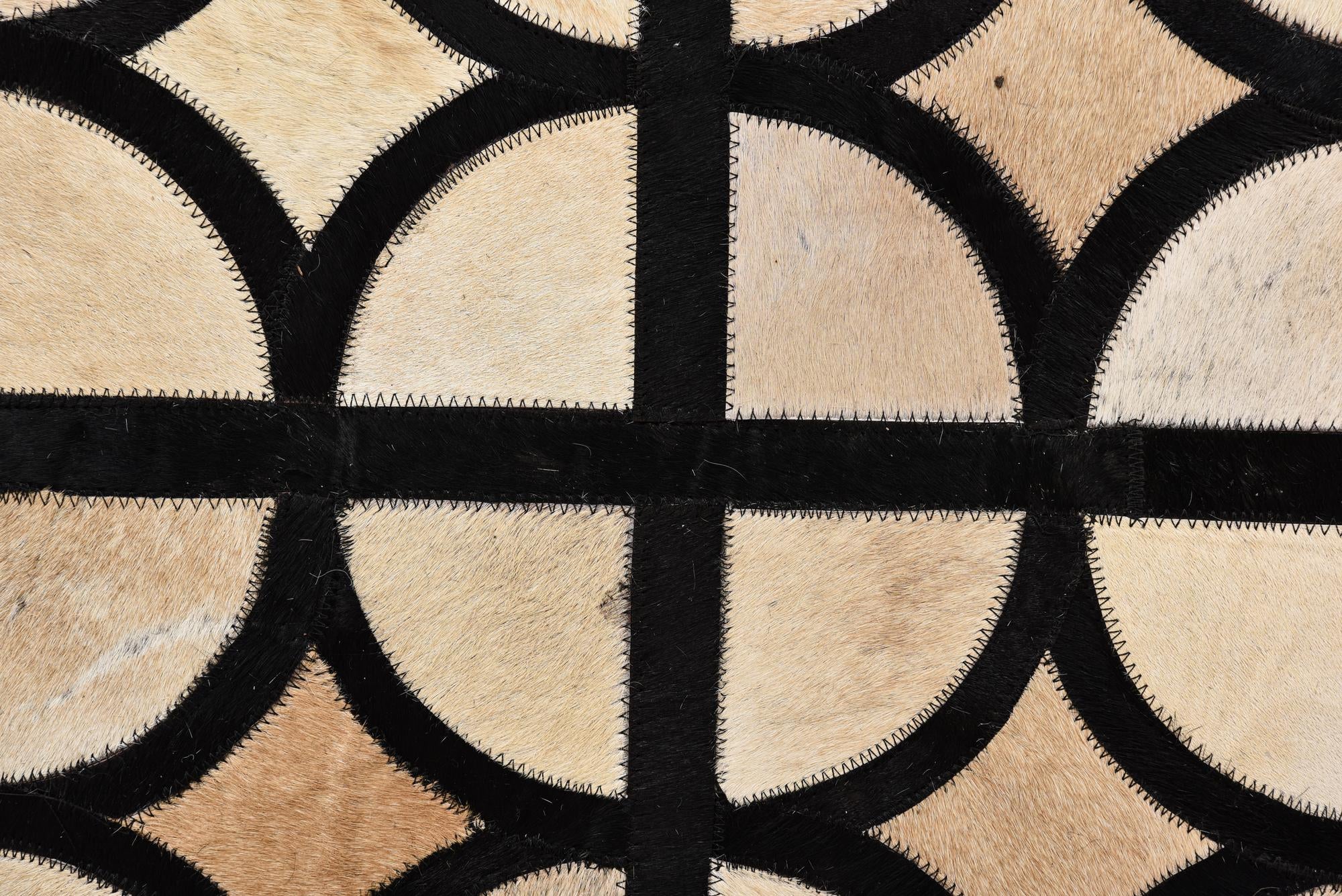 8' 2 x 10' Cowhide Leather Rug