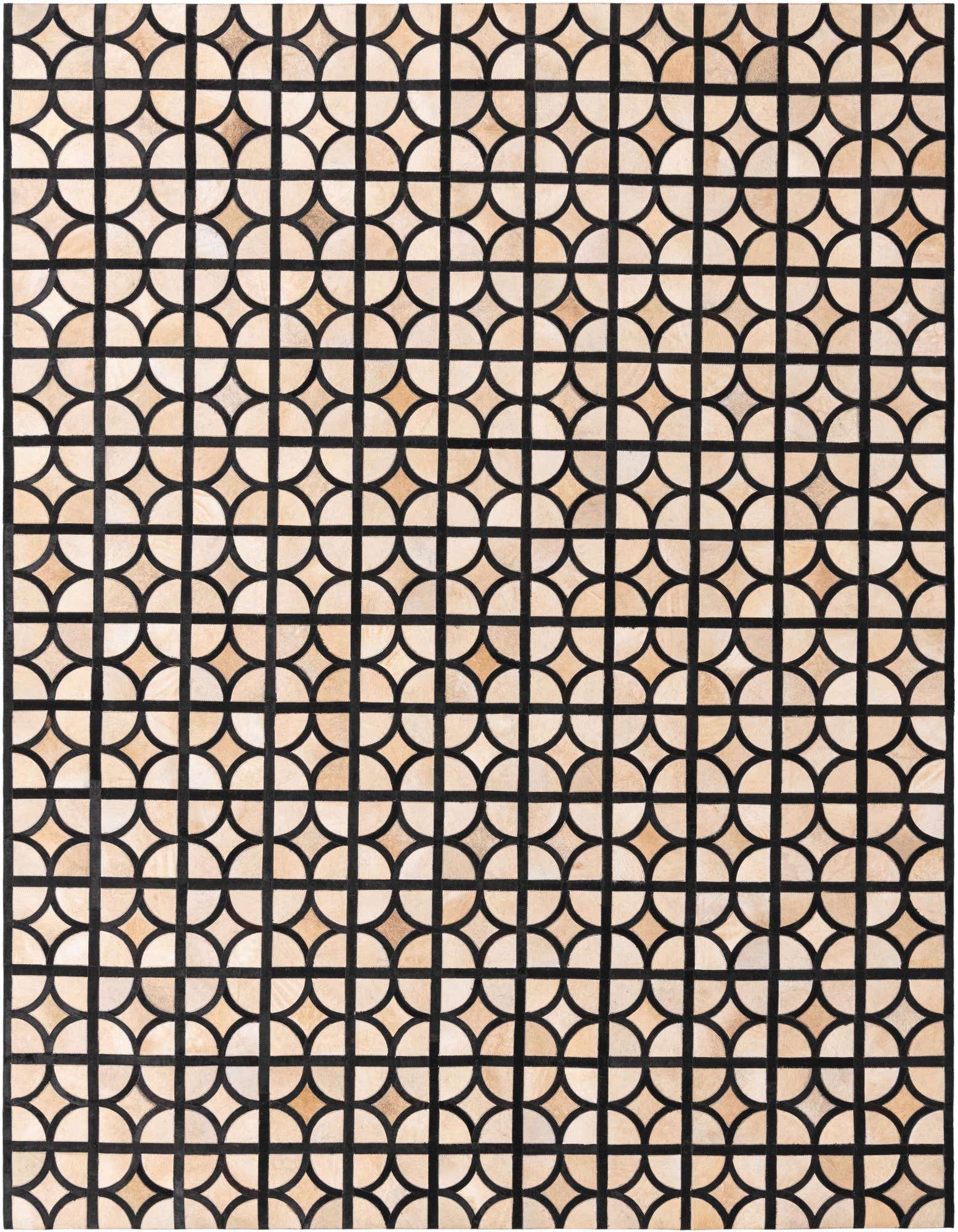 8' 2 x 10' Cowhide Leather Rug