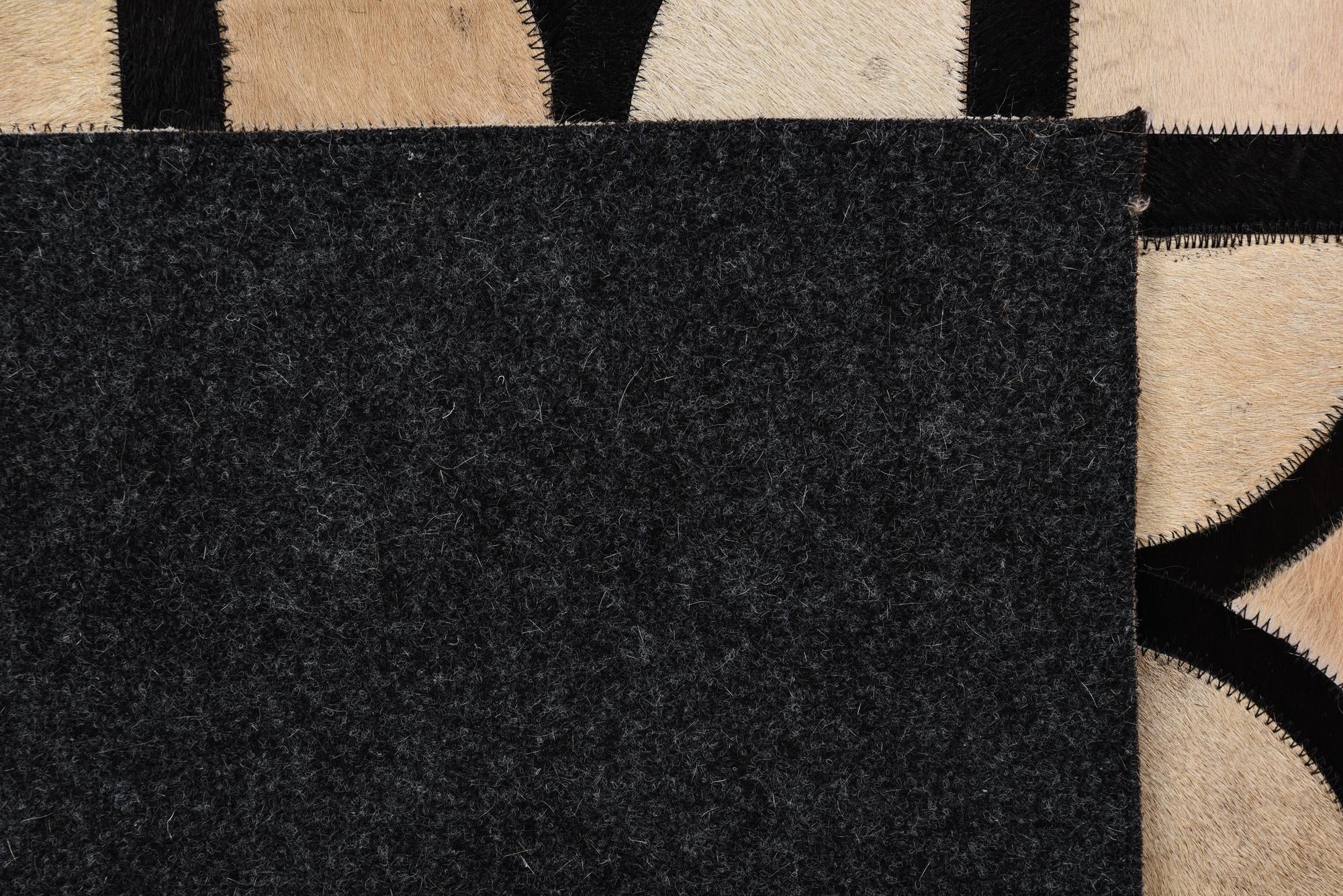 8' 1 x 10' Cowhide Leather Rug