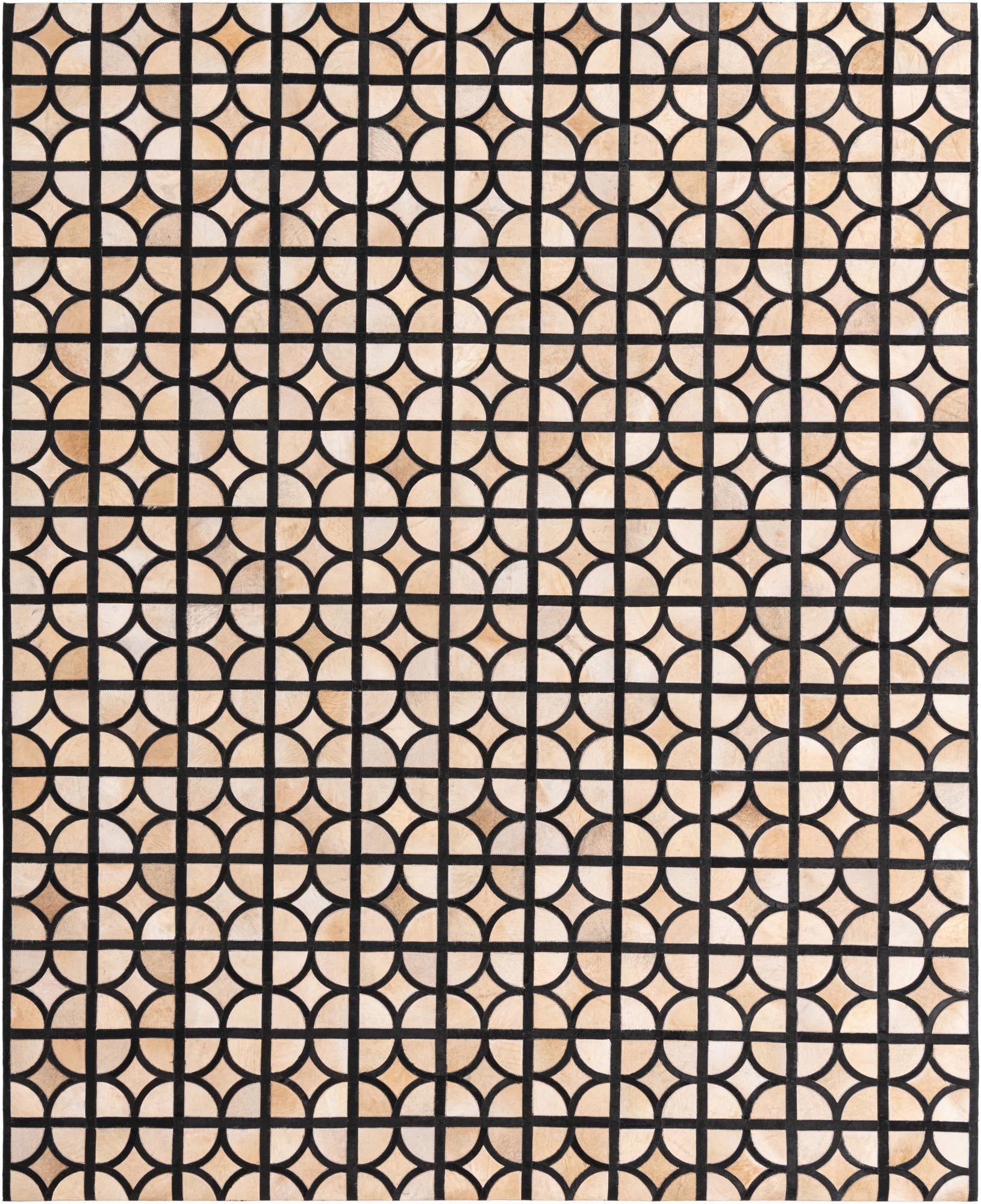8' 1 x 10' Cowhide Leather Rug