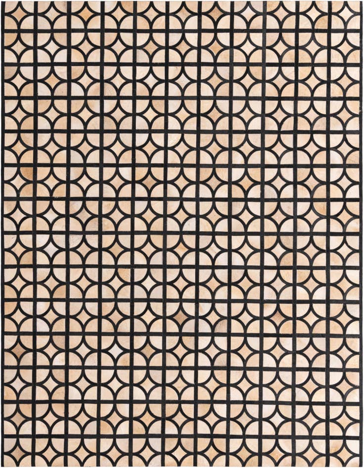 Detail image of 8' 1 x 10' Cowhide Leather Rug