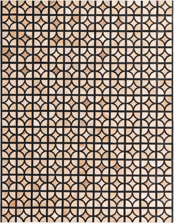 Detail image of 8' 1 x 10' Cowhide Leather Rug