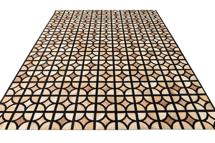 Detail image of 8' 1 x 10' Cowhide Leather Rug
