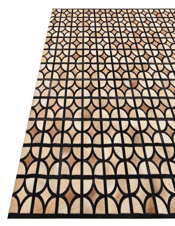 Detail image of 8' 1 x 10' Cowhide Leather Rug