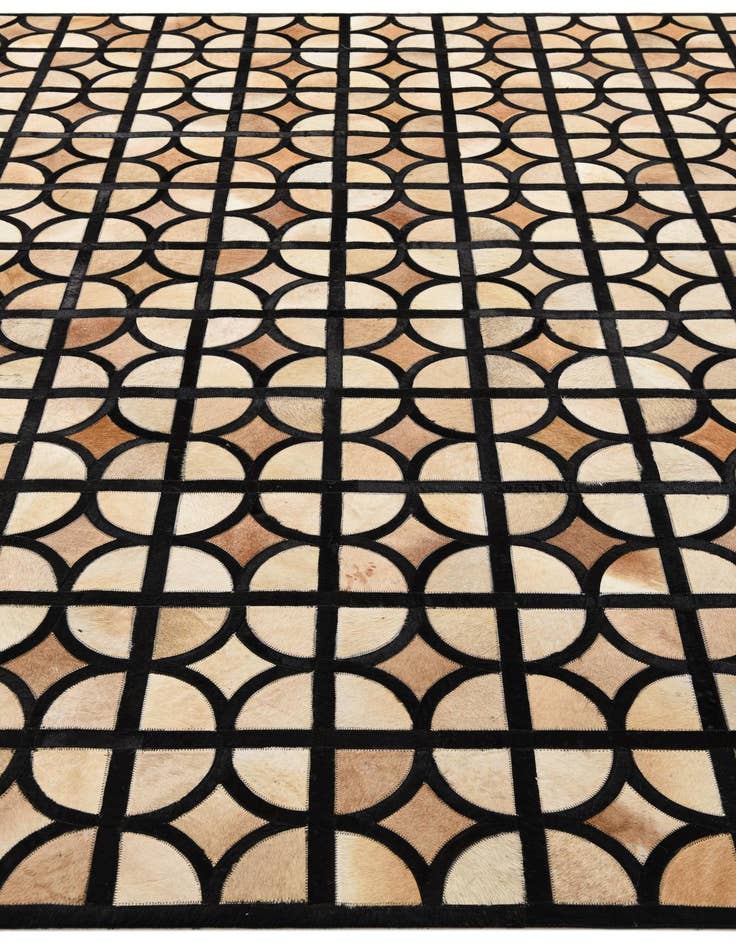Detail image of 8' 1 x 10' Cowhide Leather Rug