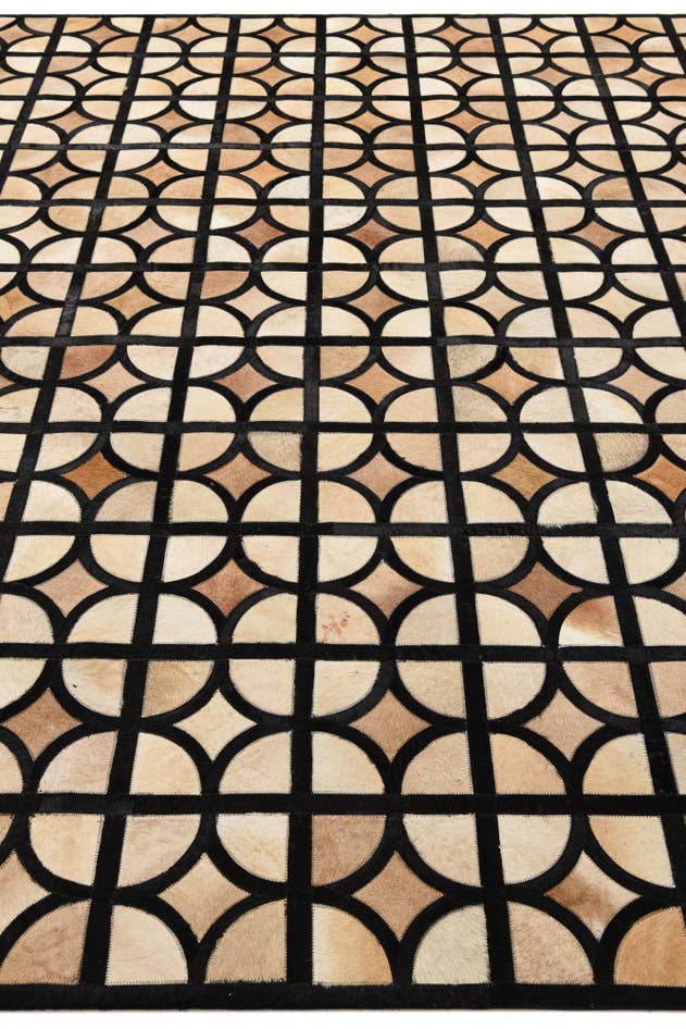 Detail image of 8' 1 x 10' Cowhide Leather Rug