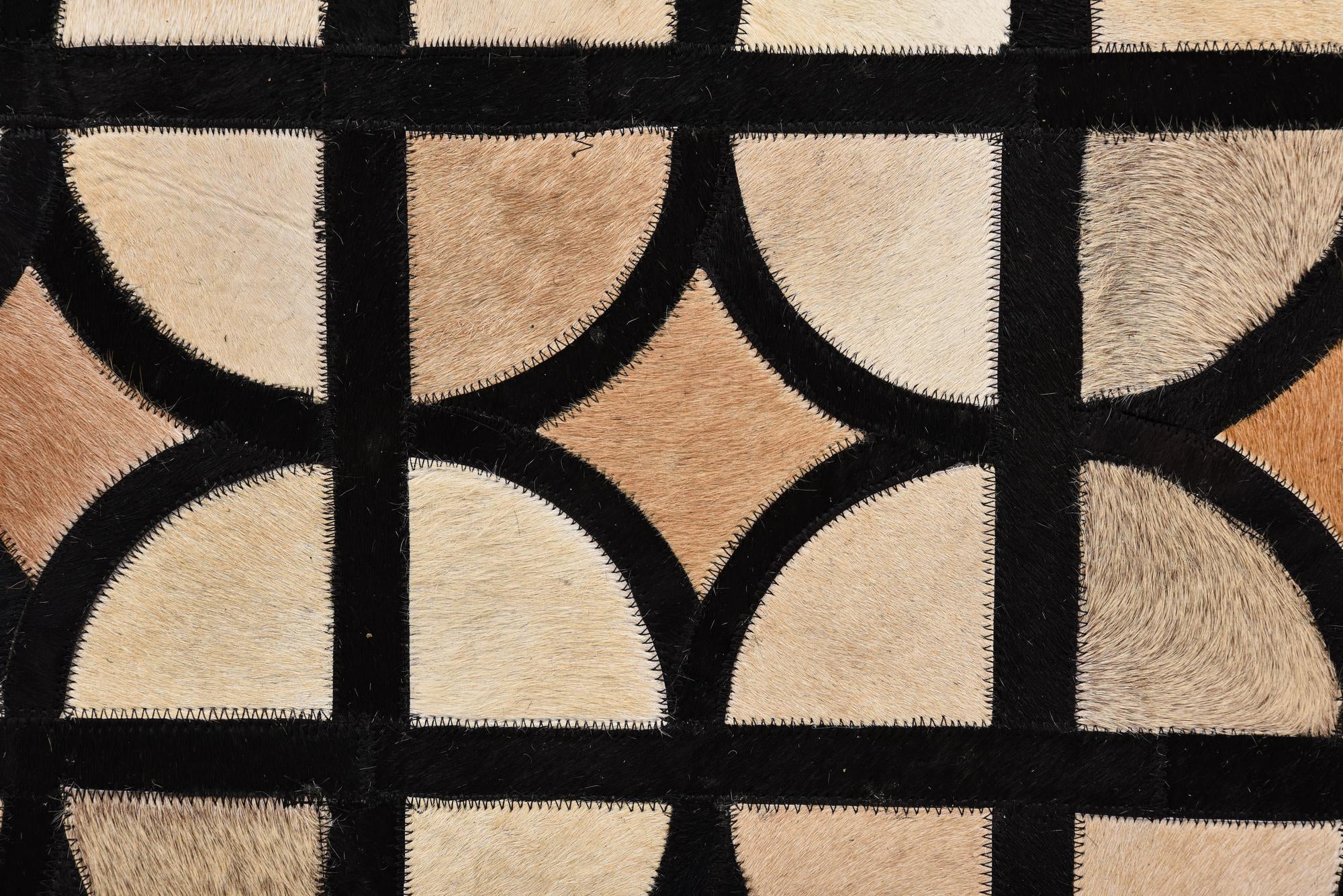 8' 1 x 10' Cowhide Leather Rug