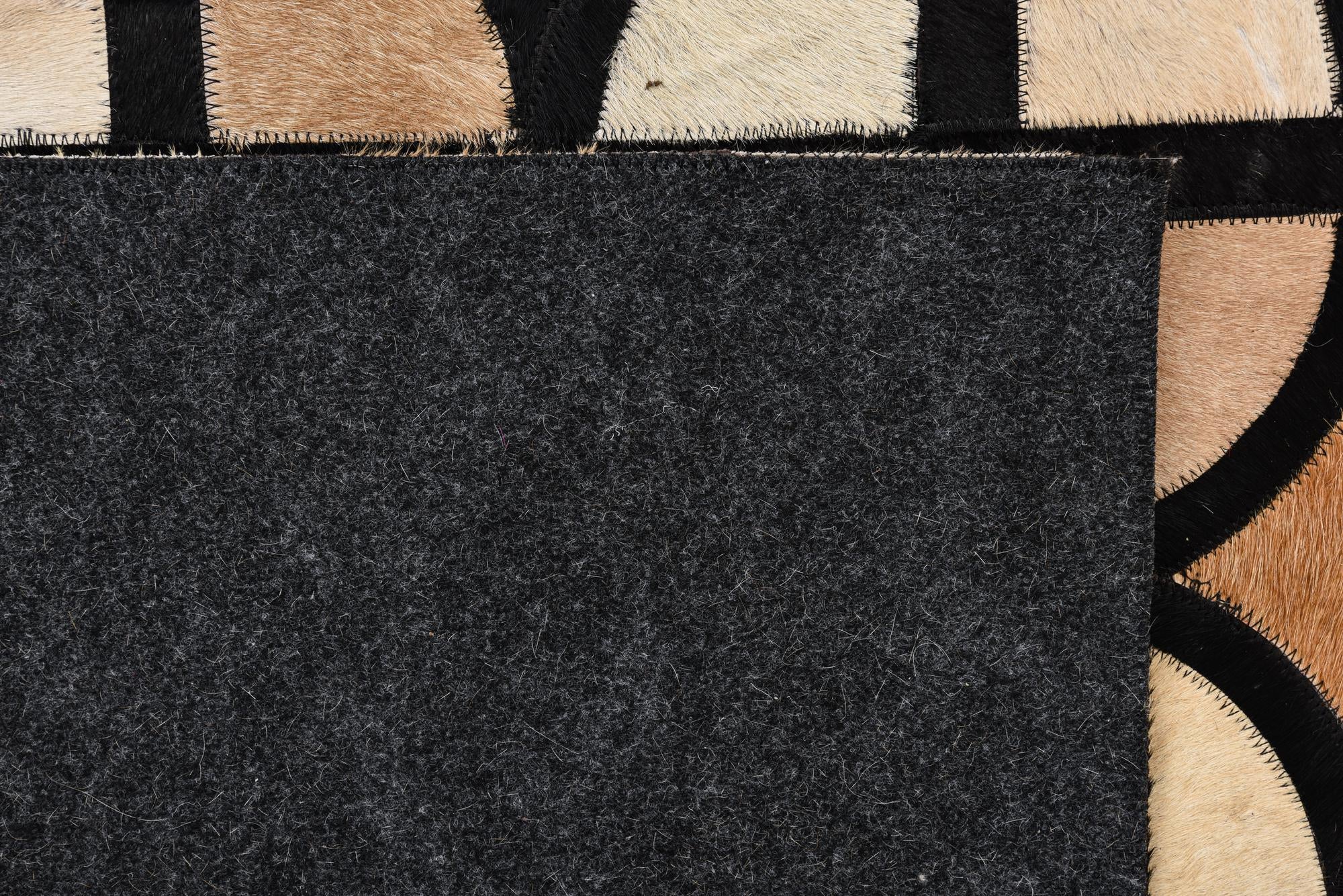 8' 1 x 10' Cowhide Leather Rug