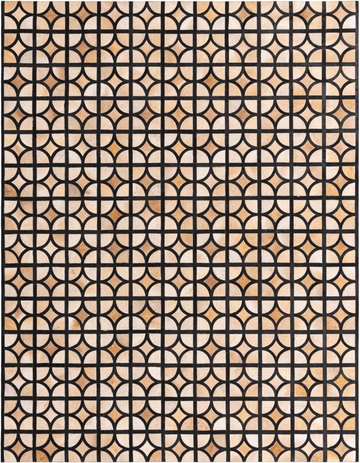 Detail image of 8' 1 x 10' Cowhide Leather Rug