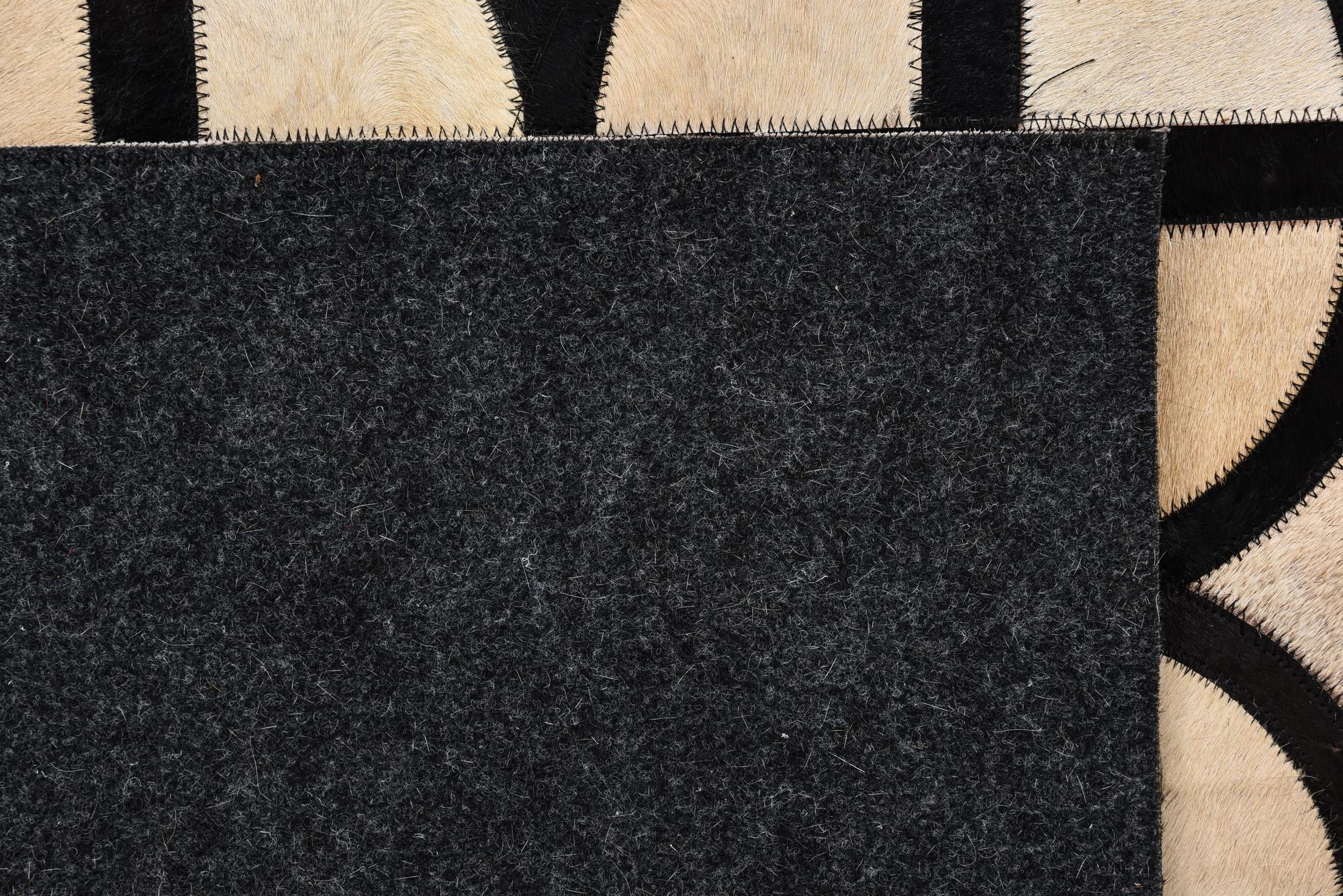 8' 1 x 10' Cowhide Leather Rug