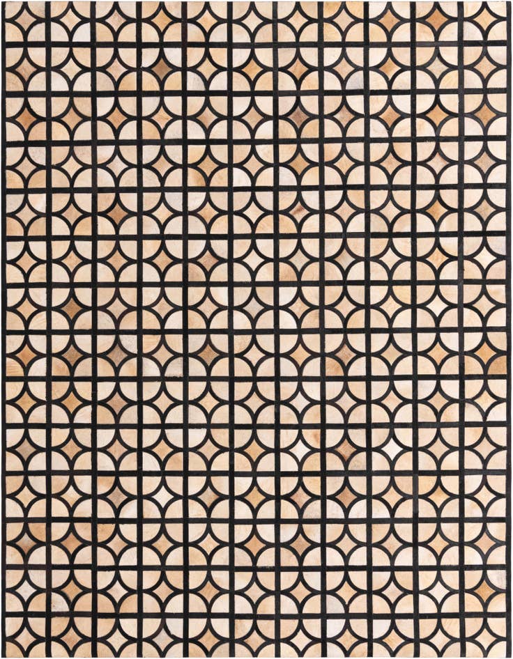 Detail image of 8' 1 x 10' Cowhide Leather Rug