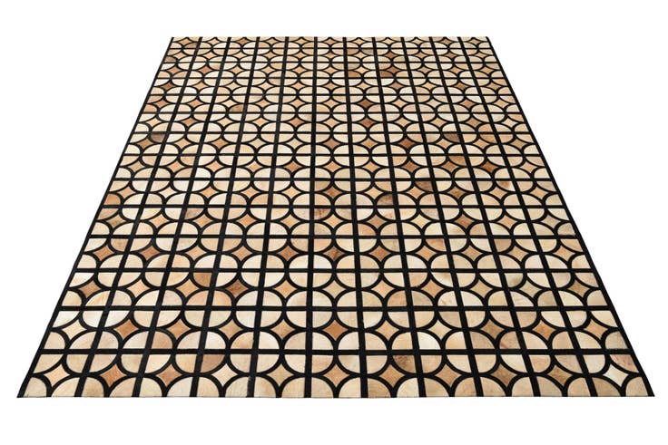 Detail image of 8' 1 x 10' Cowhide Leather Rug