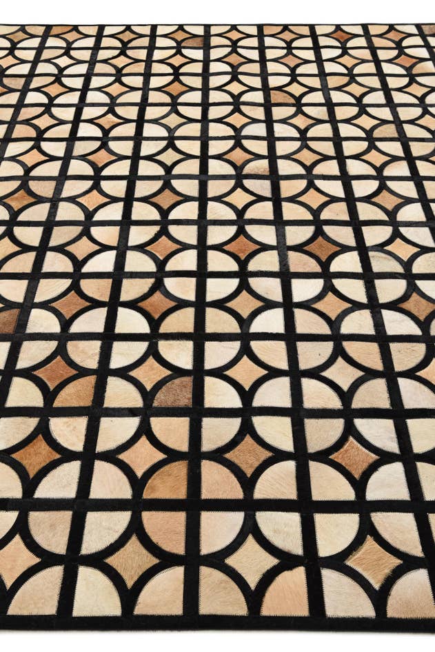 Detail image of 8' 1 x 10' Cowhide Leather Rug