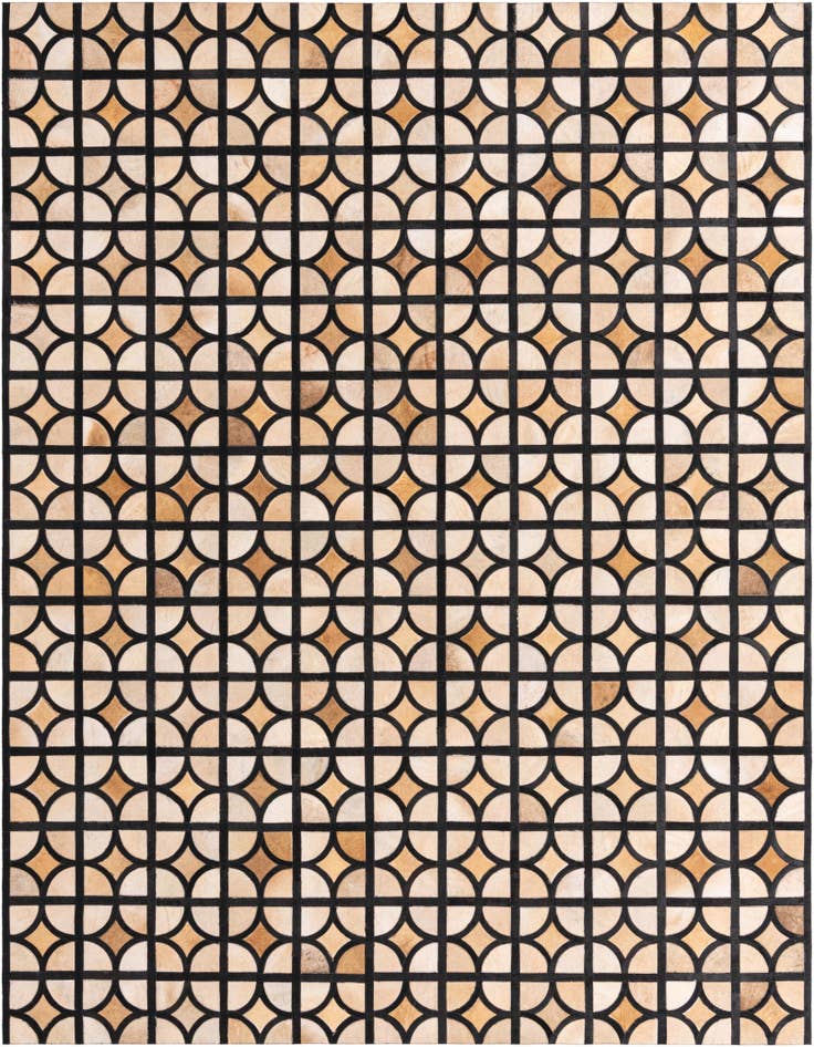 Detail image of 8' 1 x 10' Cowhide Leather Rug