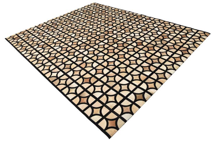 Detail image of 8' 1 x 10' Cowhide Leather Rug