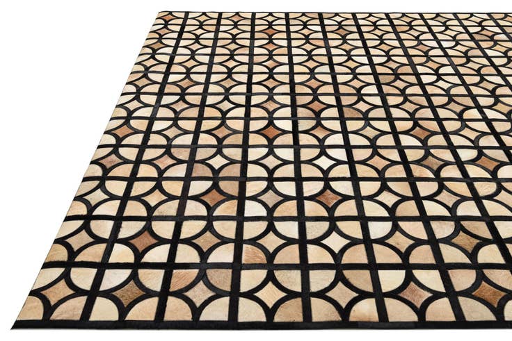 Detail image of 8' 1 x 10' Cowhide Leather Rug